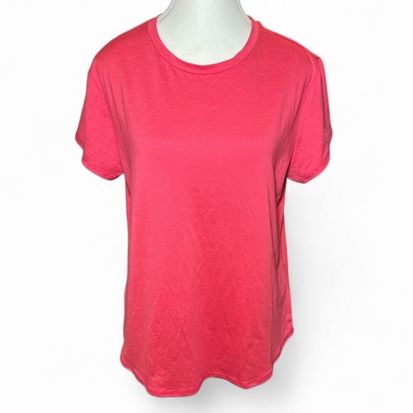 Quince Flowknit Breeze Tee Coral Active Crew Neck Shirt M Athleisure - Picture 4 of 11